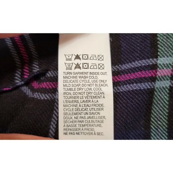 Lucky Brand Henley Popover Rayon Tunic top Plus 2XL Green Plaid Blue Black Prep - Picture 10 of 12